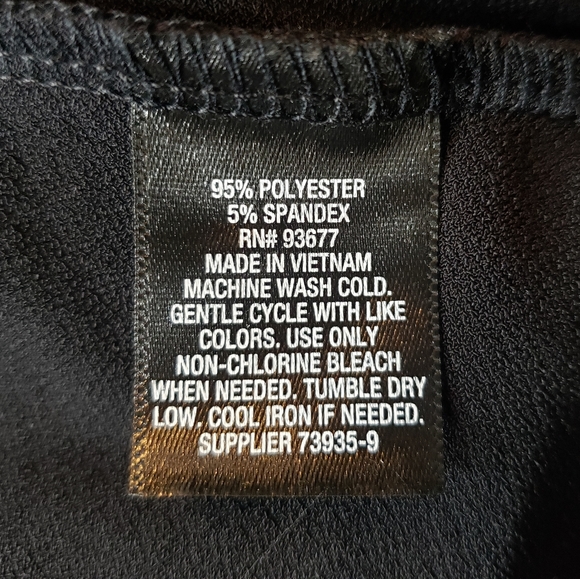 Worthington Woman Dress Black Tie Front 3/4 Sleeves Stretchy Size XXL NWT - Picture 6 of 11